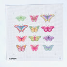 12x12 Butterflies Canvas - KC Needlepoint