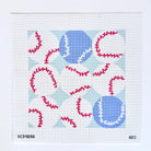 Baseball Square Canvas - KC Needlepoint