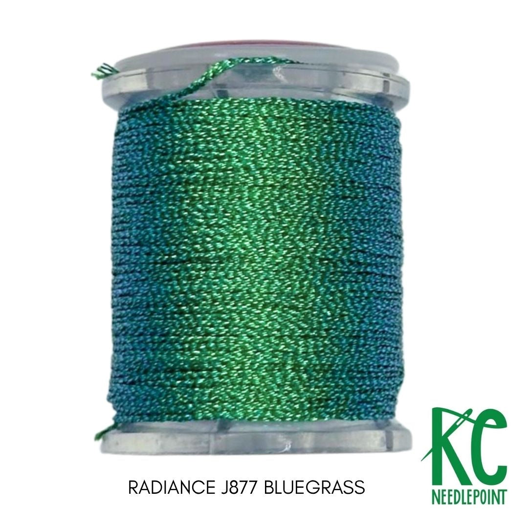 Radiance Jewel 13 J877 Blue Grass - KC Needlepoint