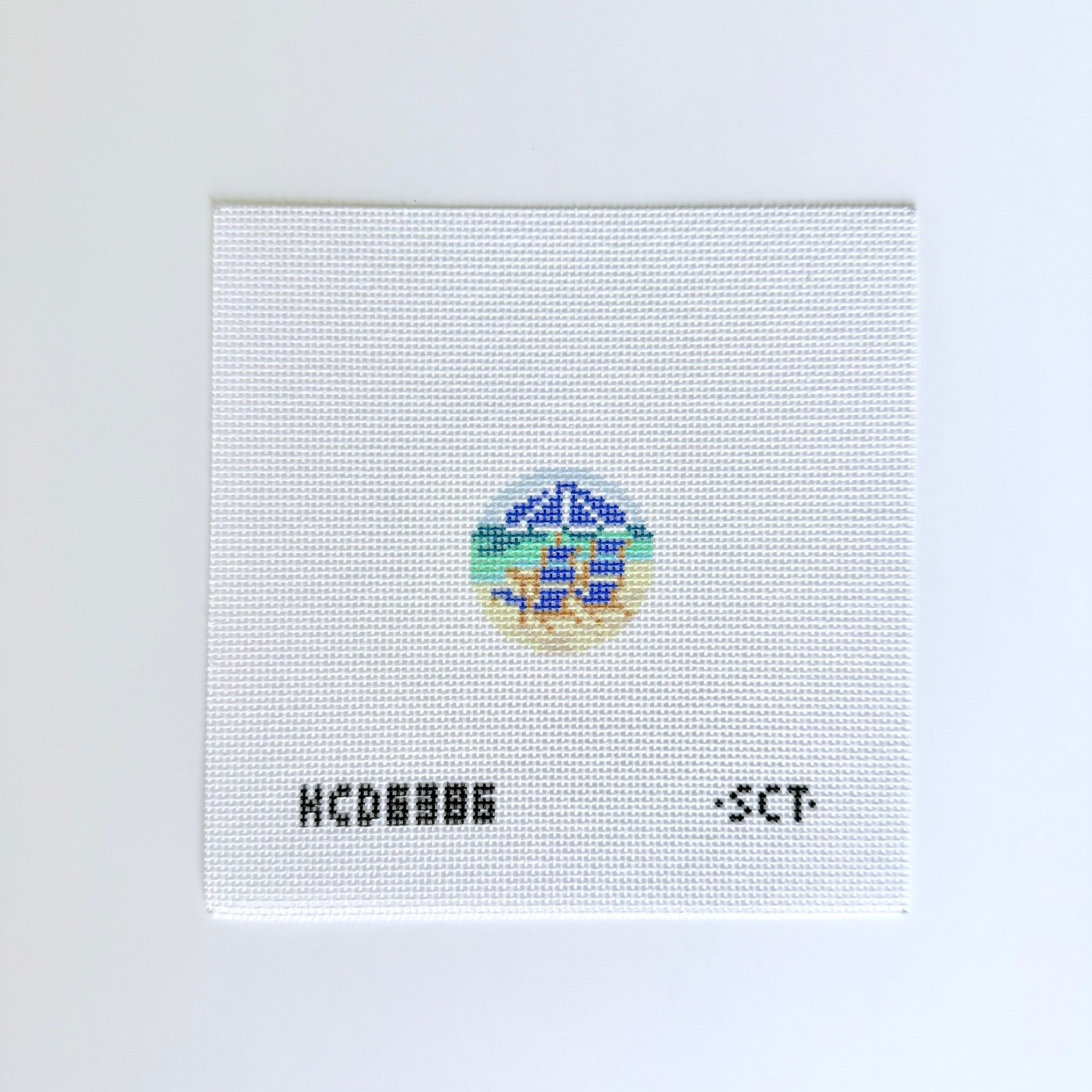 Beach Chairs Fob Canvas - KC Needlepoint