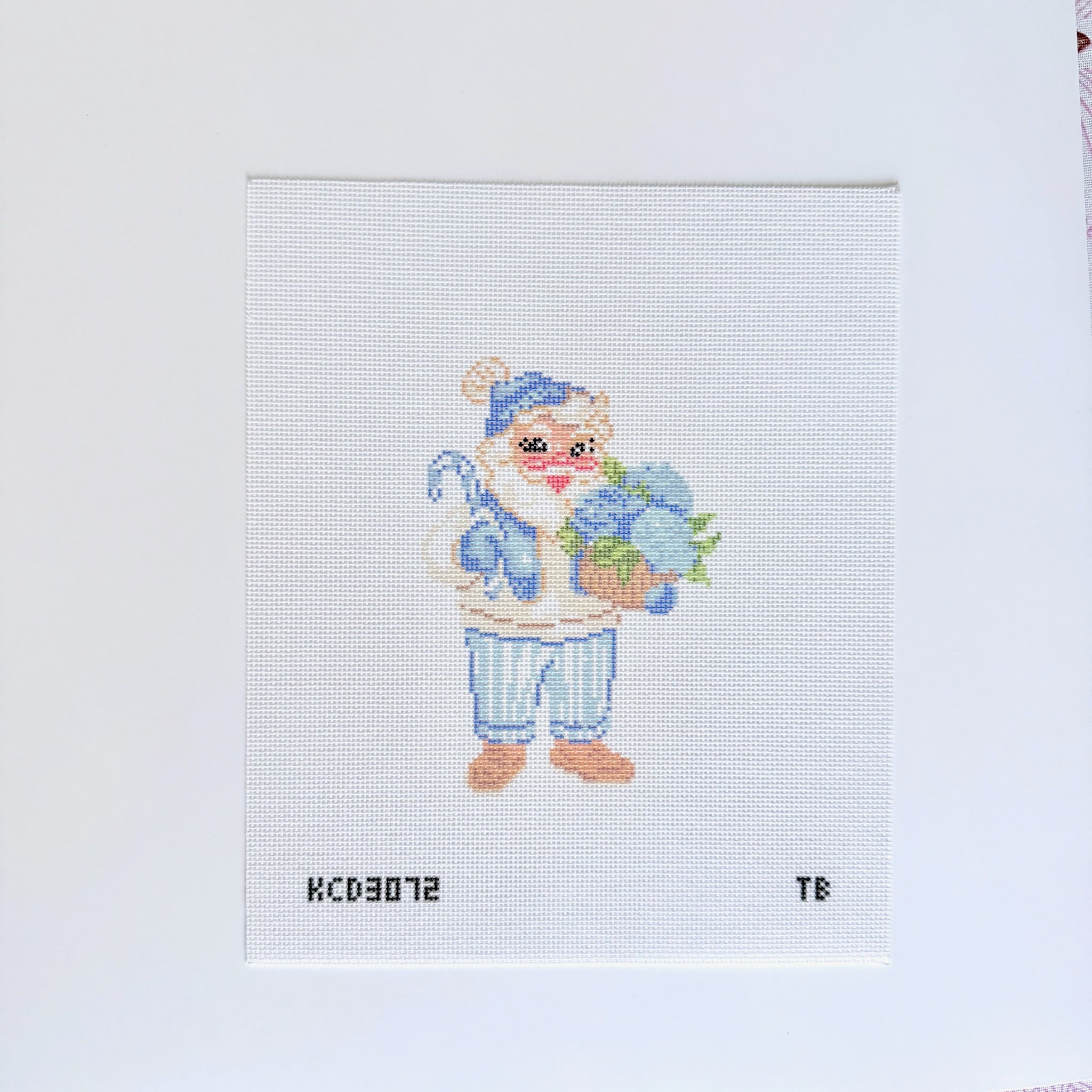 New England Christmas Santa Canvas - KC Needlepoint
