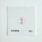 Flower Tag 4 Canvas - KC Needlepoint