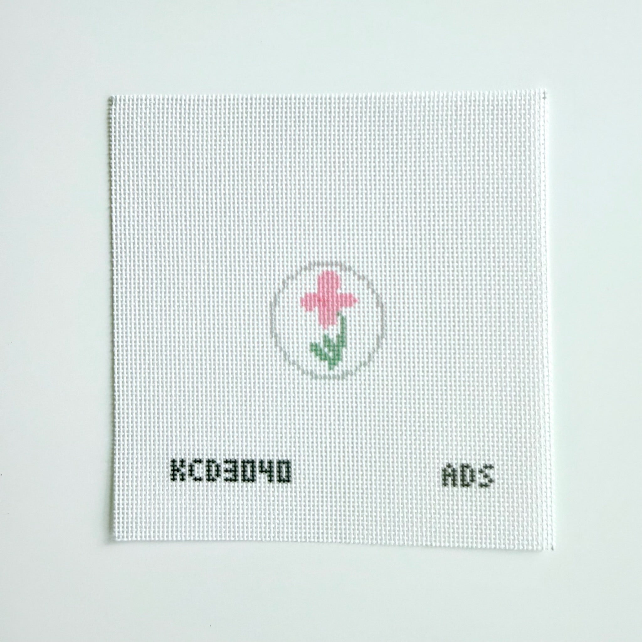 Flower Tag 4 Canvas - KC Needlepoint