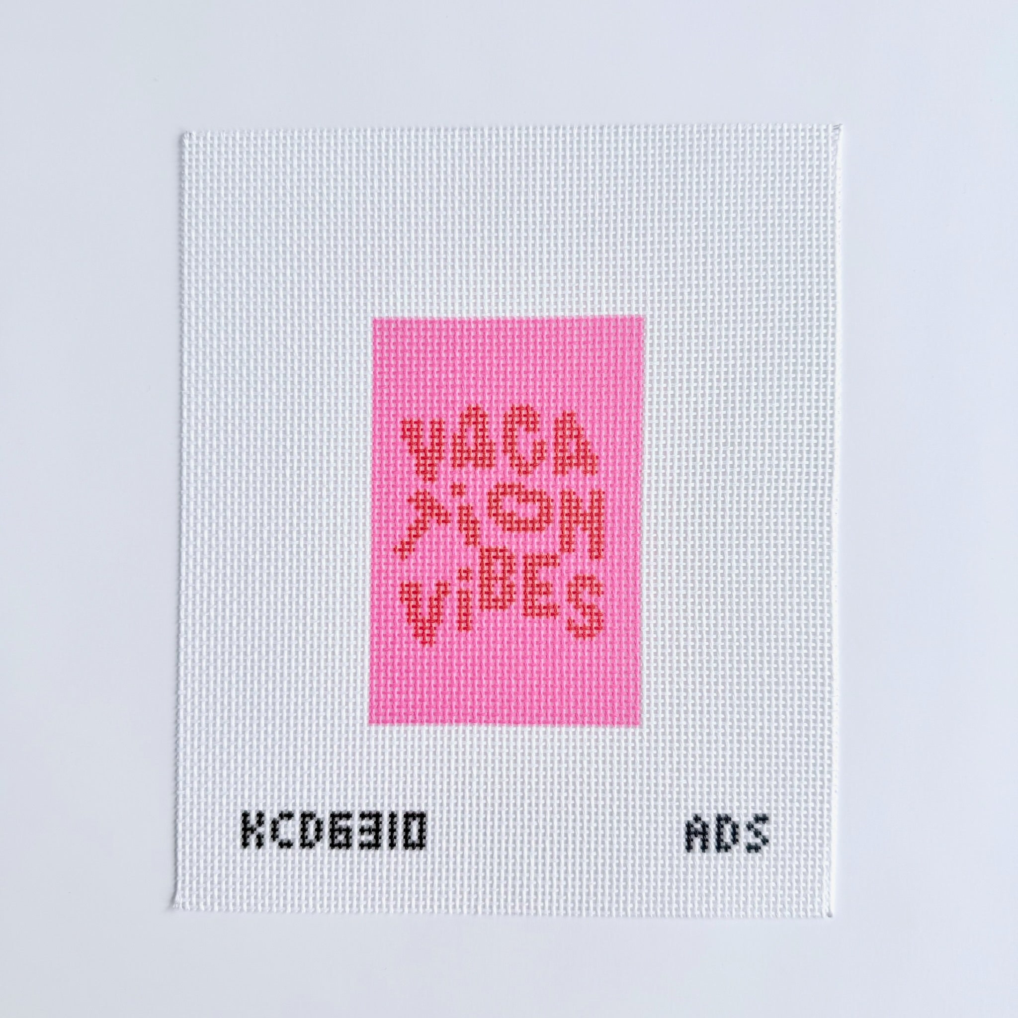 Vacation Vibes - Pink Canvas - KC Needlepoint