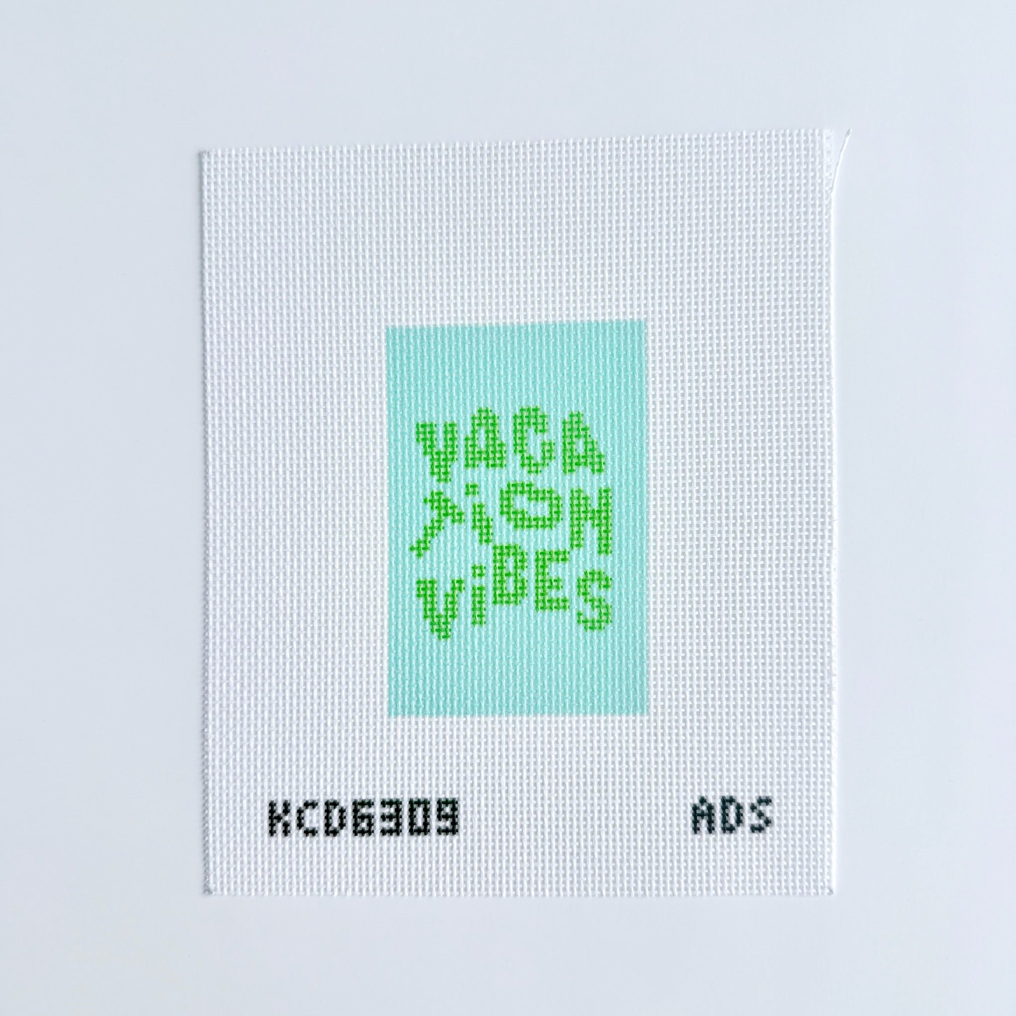 Vacation Vibes - Green Canvas - KC Needlepoint