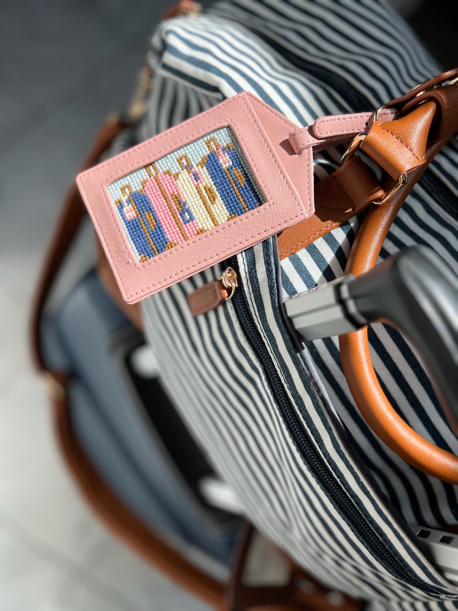 Symphony of Suitcases Bag/Luggage Tag Kit - KC Needlepoint