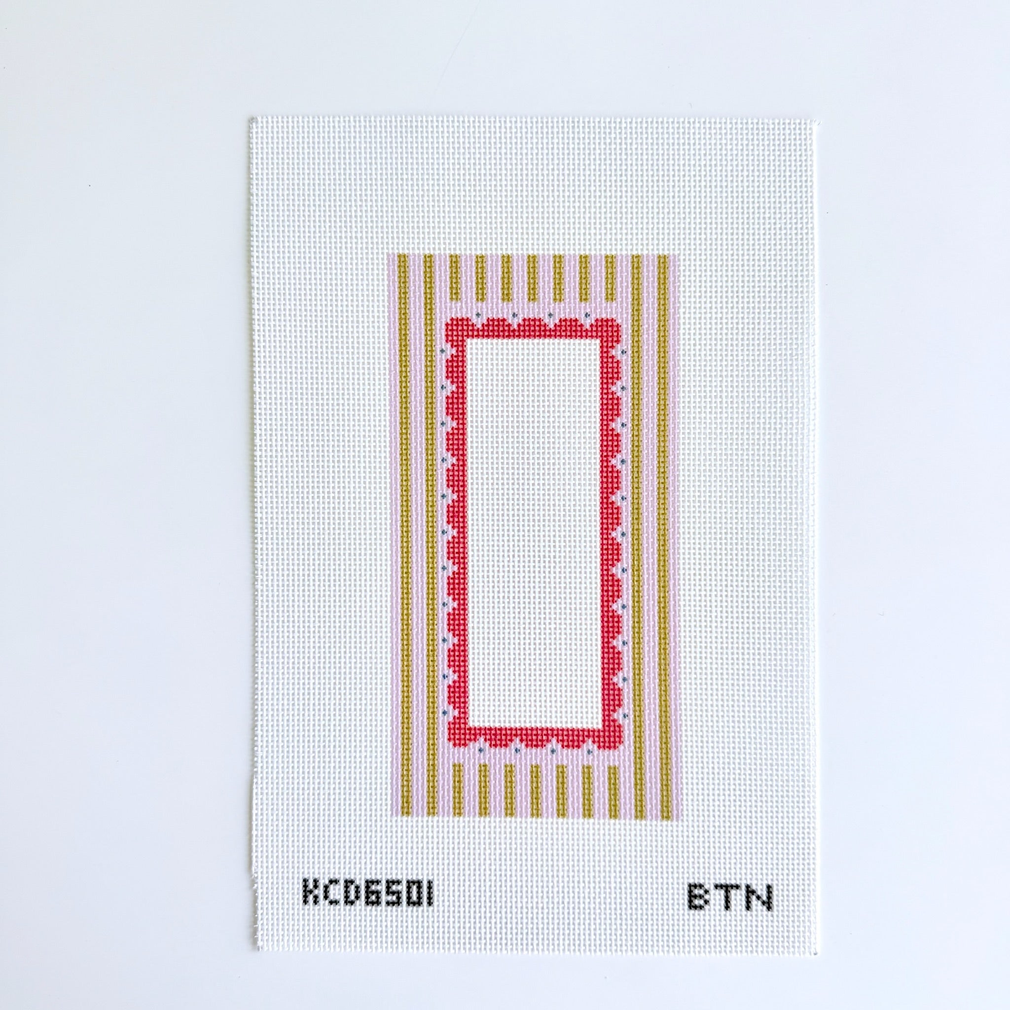 Scallop Photo Booth Frame Canvas - KC Needlepoint