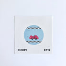Race Car Round Canvas - KC Needlepoint