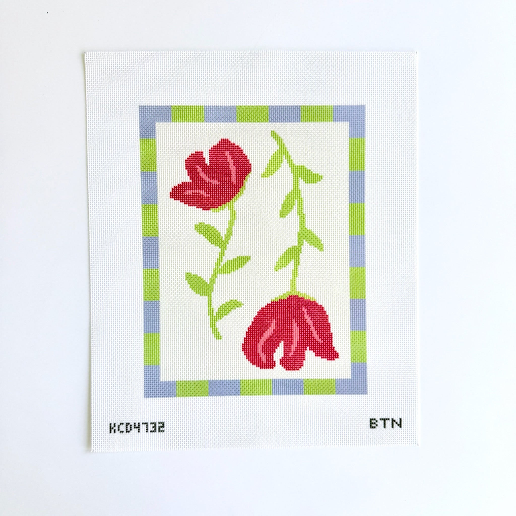 Folk Art Florals Large Rectangle Canvas - KC Needlepoint