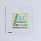 Teacup and Books Canvas - KC Needlepoint