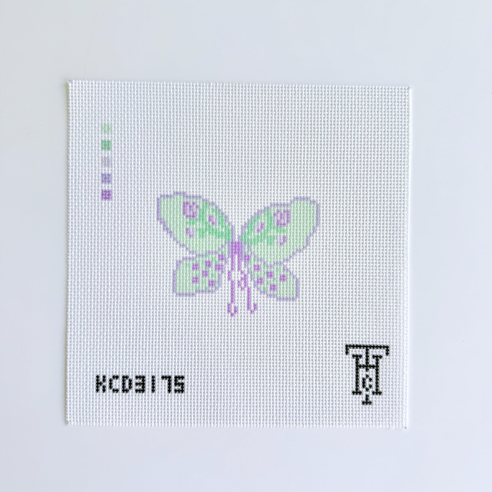 Purple Butterfly Canvas - KC Needlepoint