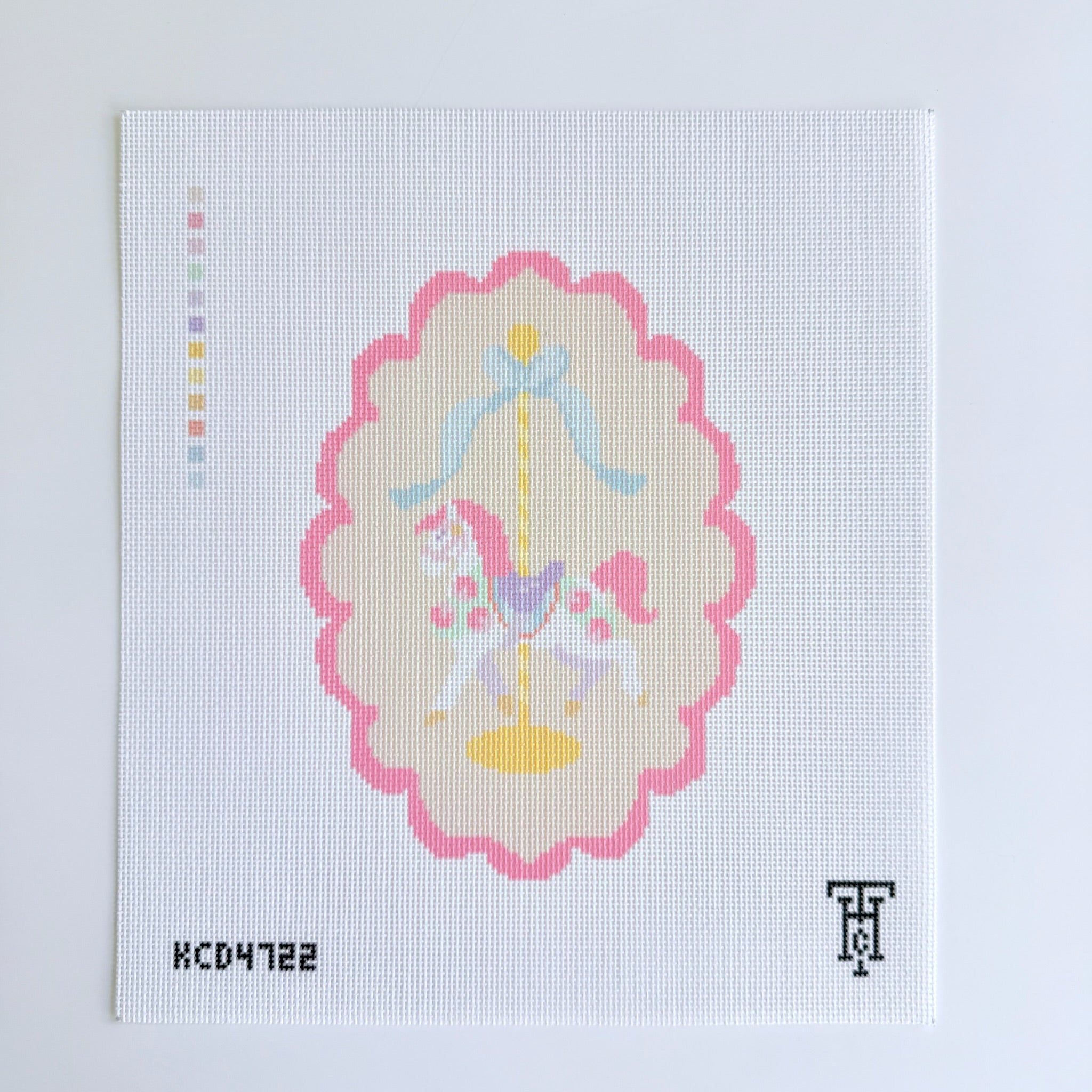 Carousel Horse Motif Canvas - KC Needlepoint