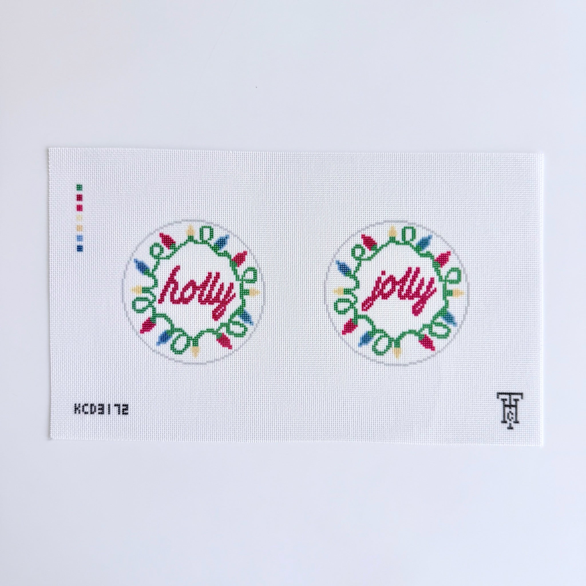 Holly Jolly Ornaments Canvas - KC Needlepoint