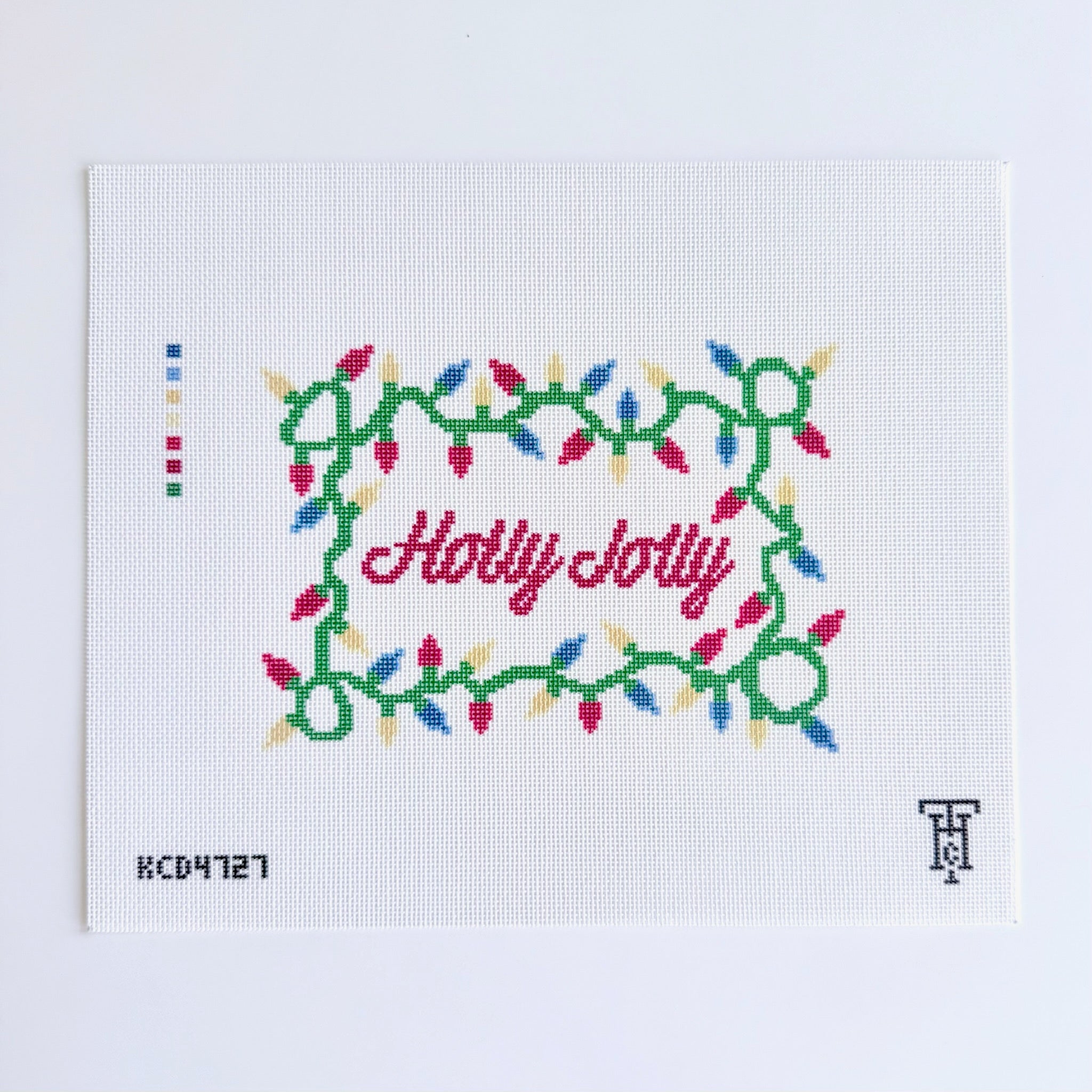 Holly Jolly Sign Canvas - KC Needlepoint