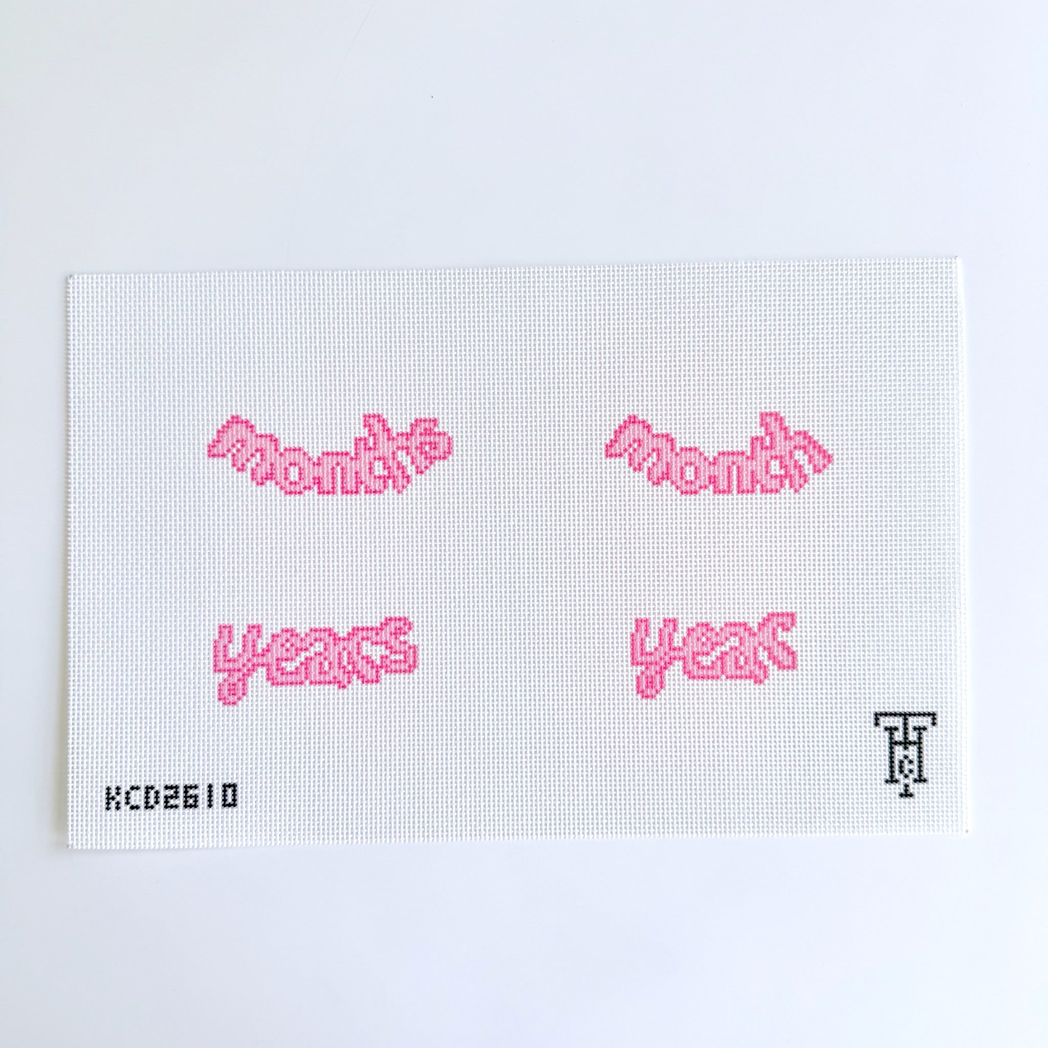 Pink Icing Milestone Canvas - KC Needlepoint