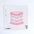 Pink & Purple Cake Canvas - KC Needlepoint