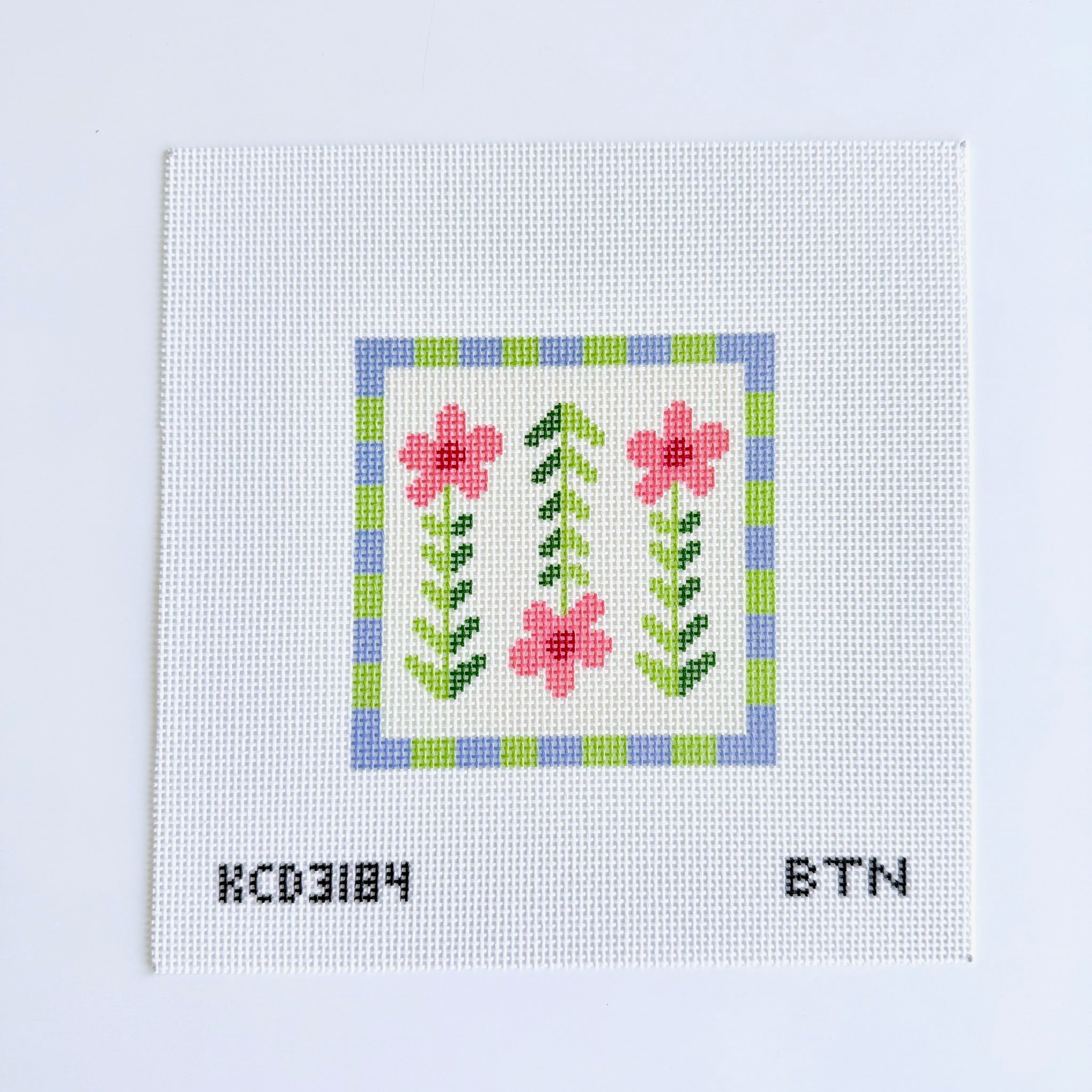 Folk Art Florals Square One - KC Needlepoint