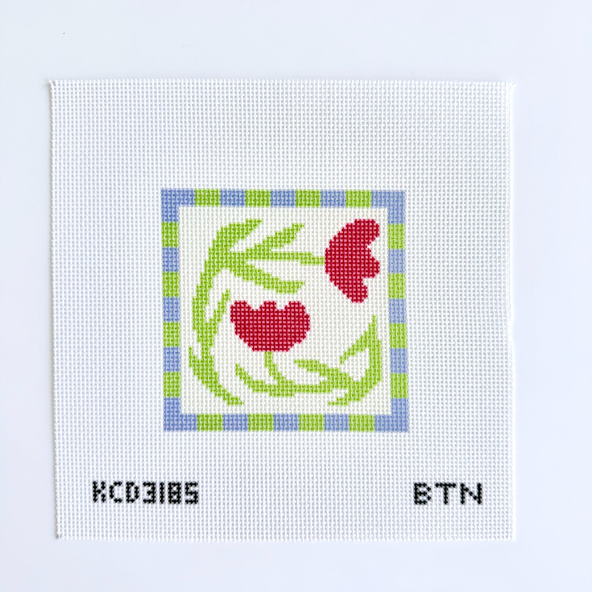 Folk Art Florals Square Two Canvas - KC Needlepoint