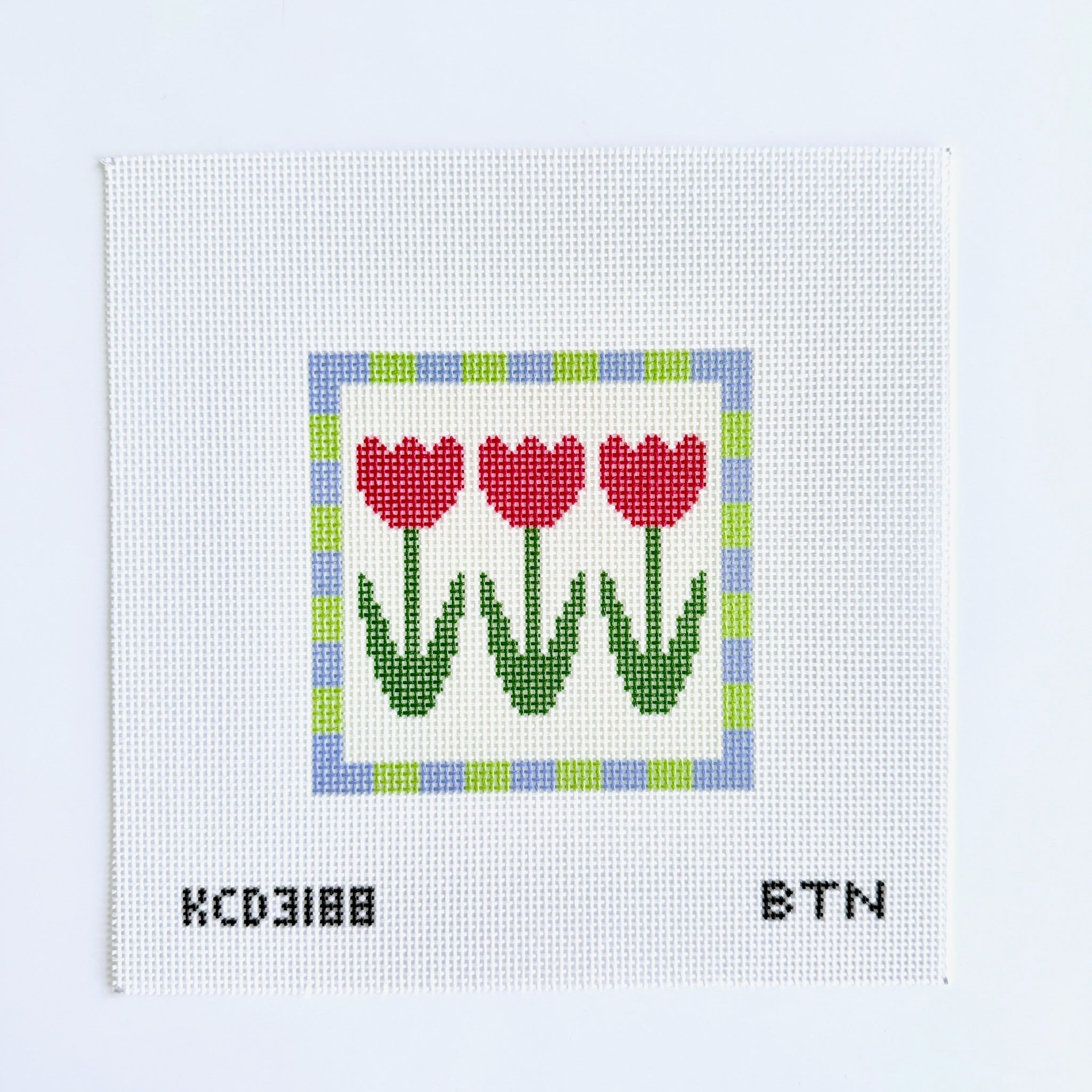 Folk Art Florals Square Five Canvas - KC Needlepoint