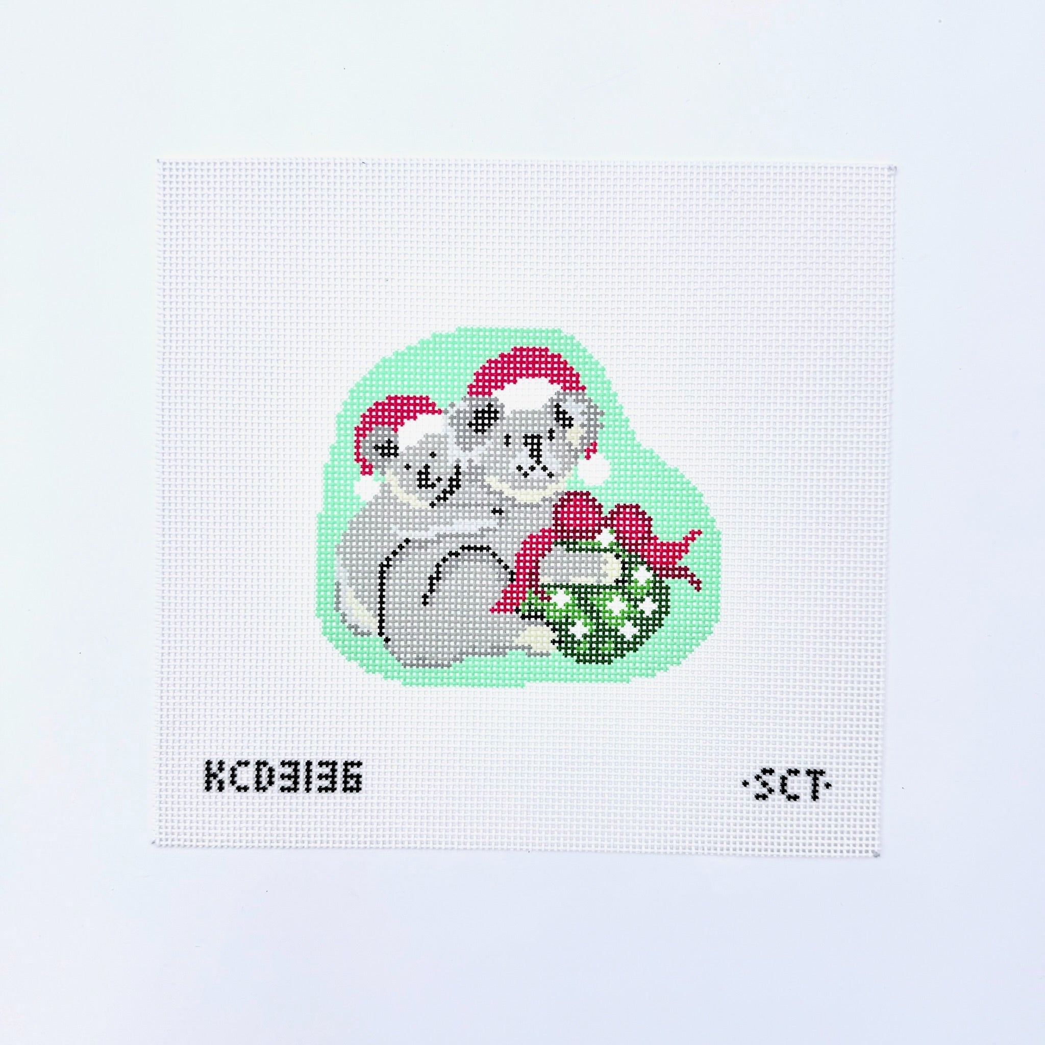 Holiday Koalas Canvas - KC Needlepoint
