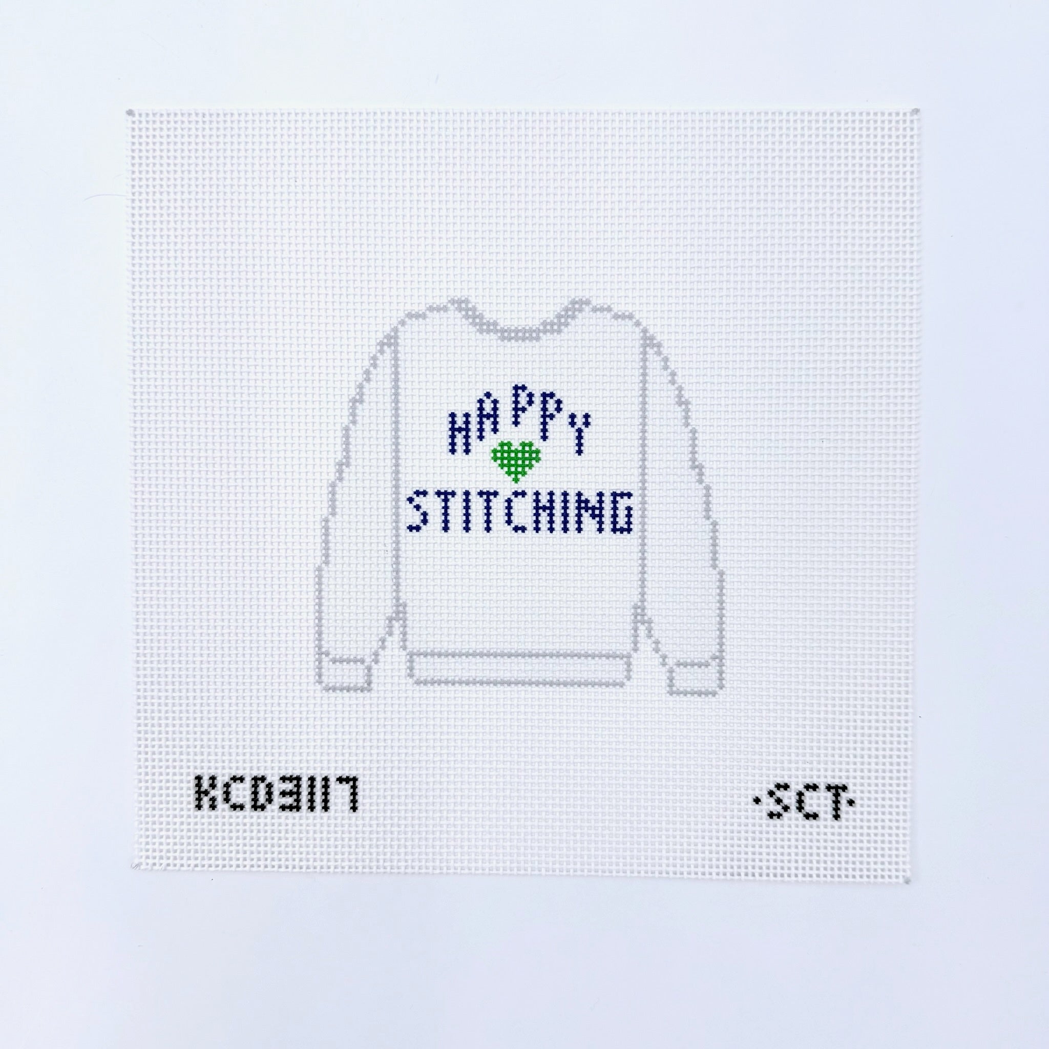 Happy Stitching Sweatshirt Canvas - KC Needlepoint