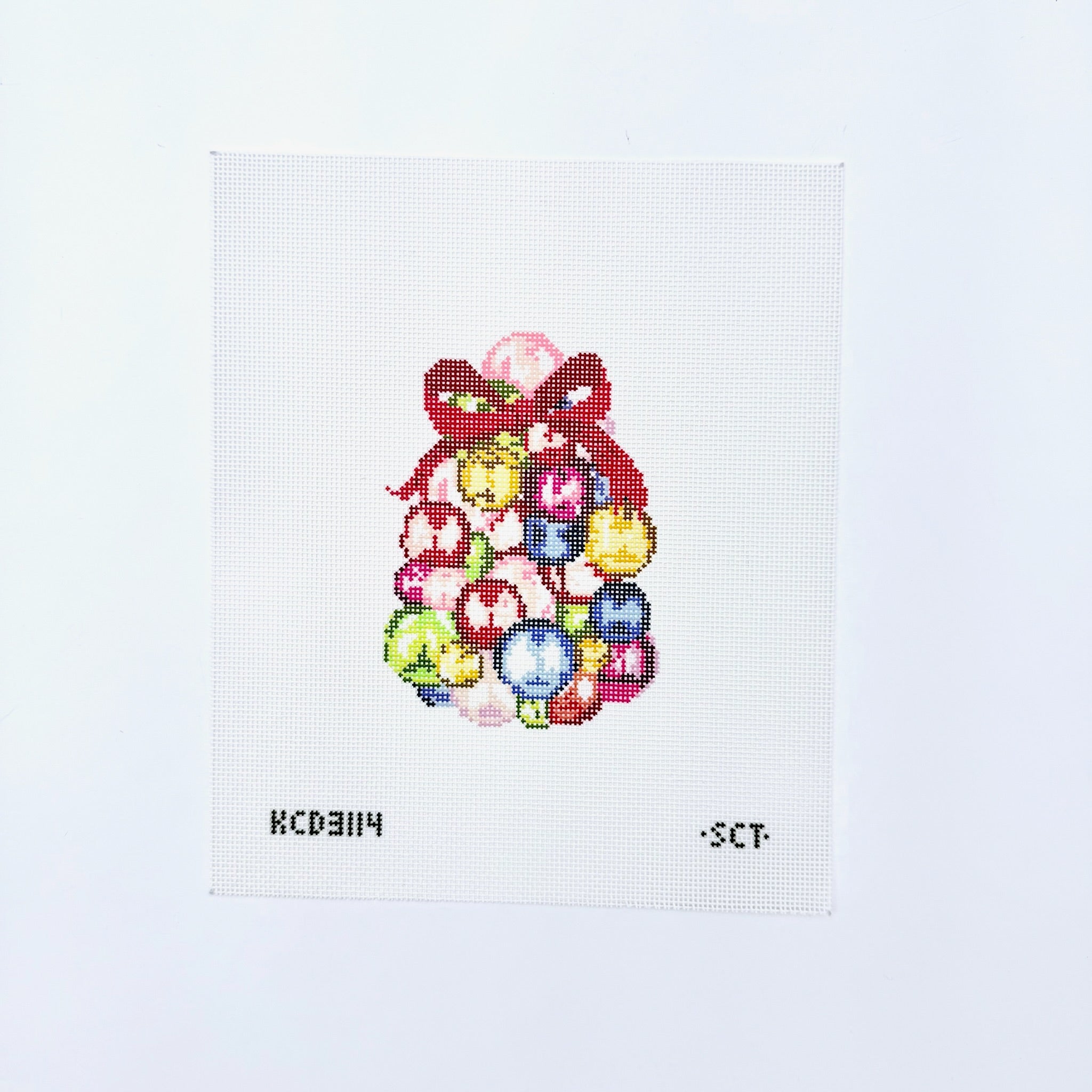 Glass Ornament Tree Canvas - KC Needlepoint