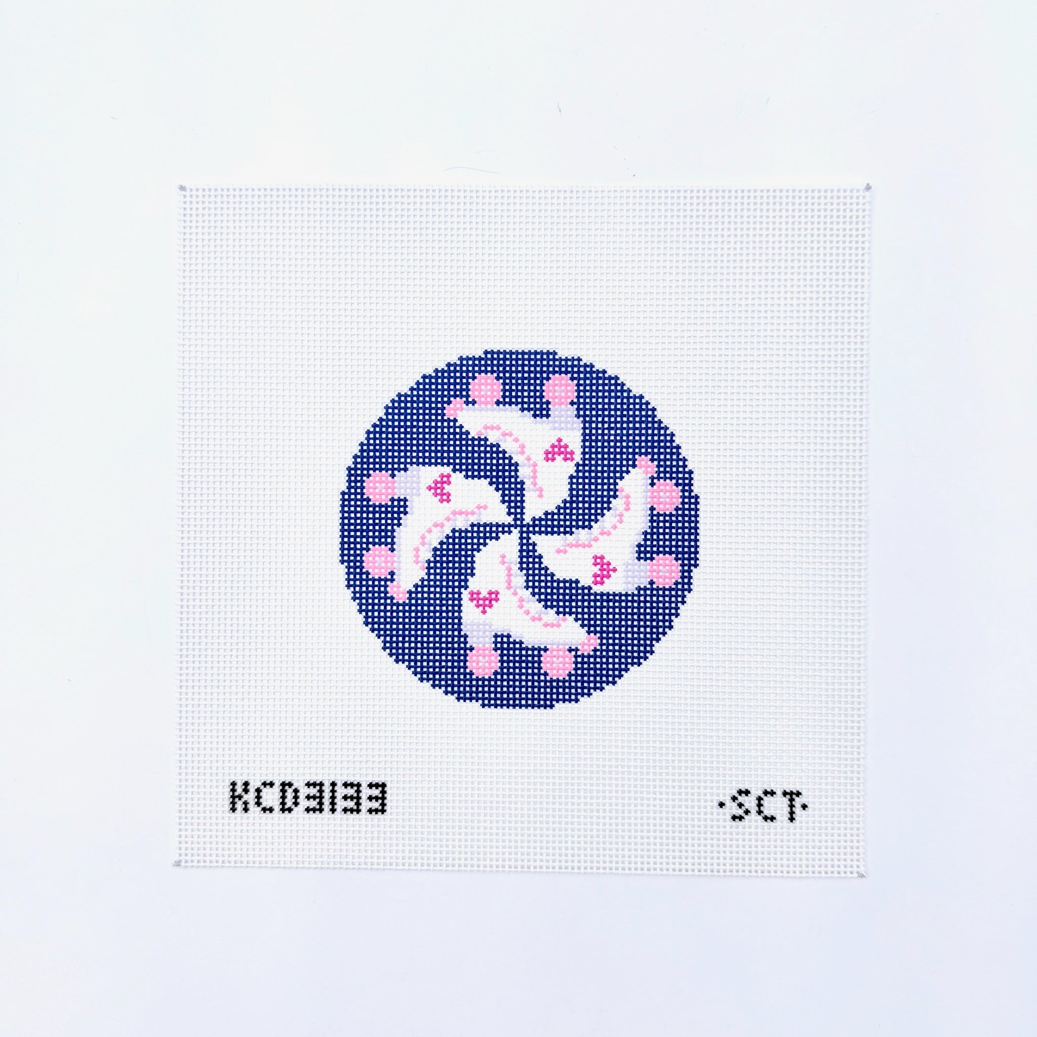 Roller Skating Round Canvas - KC Needlepoint
