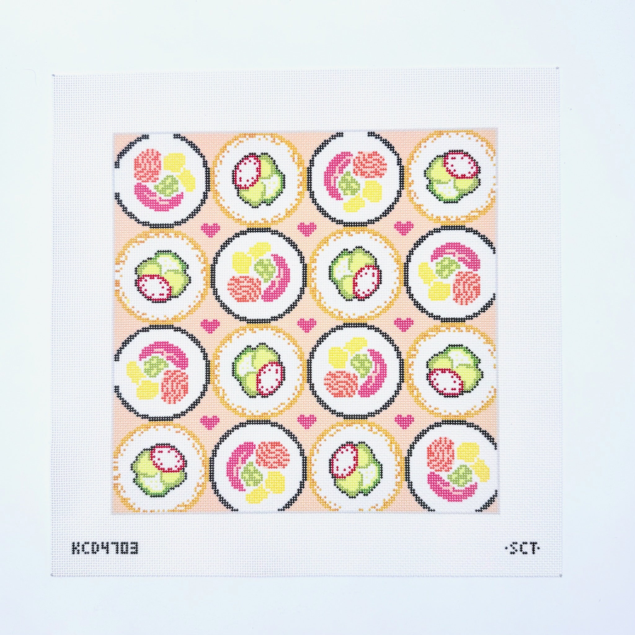 Sushi Love Canvas - KC Needlepoint