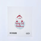 Baby’s First Christmas Santa Ornament - Blue Canvas - KC Needlepoint