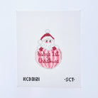 Baby’s First Christmas Santa Ornament - Pink Canvas - KC Needlepoint