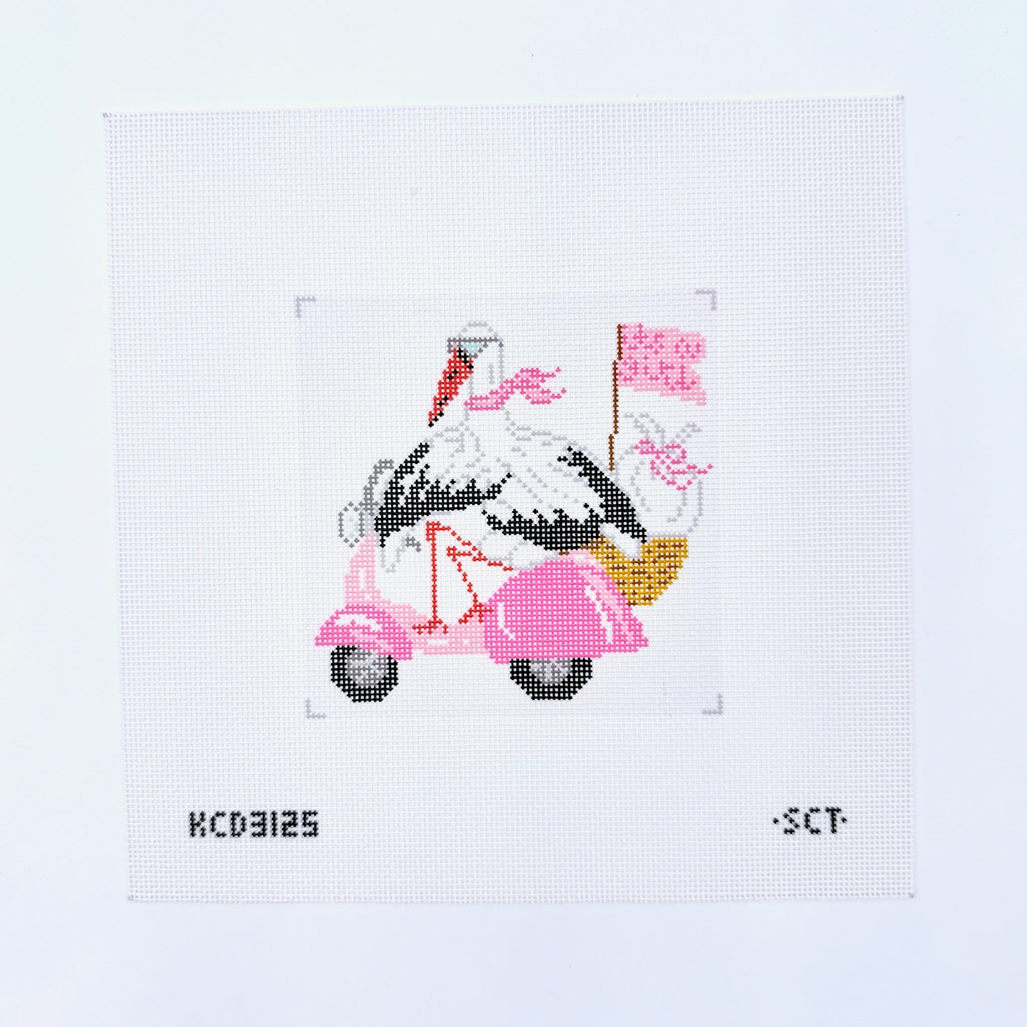 Special Delivery Stork - It’s a Girl Canvas - KC Needlepoint