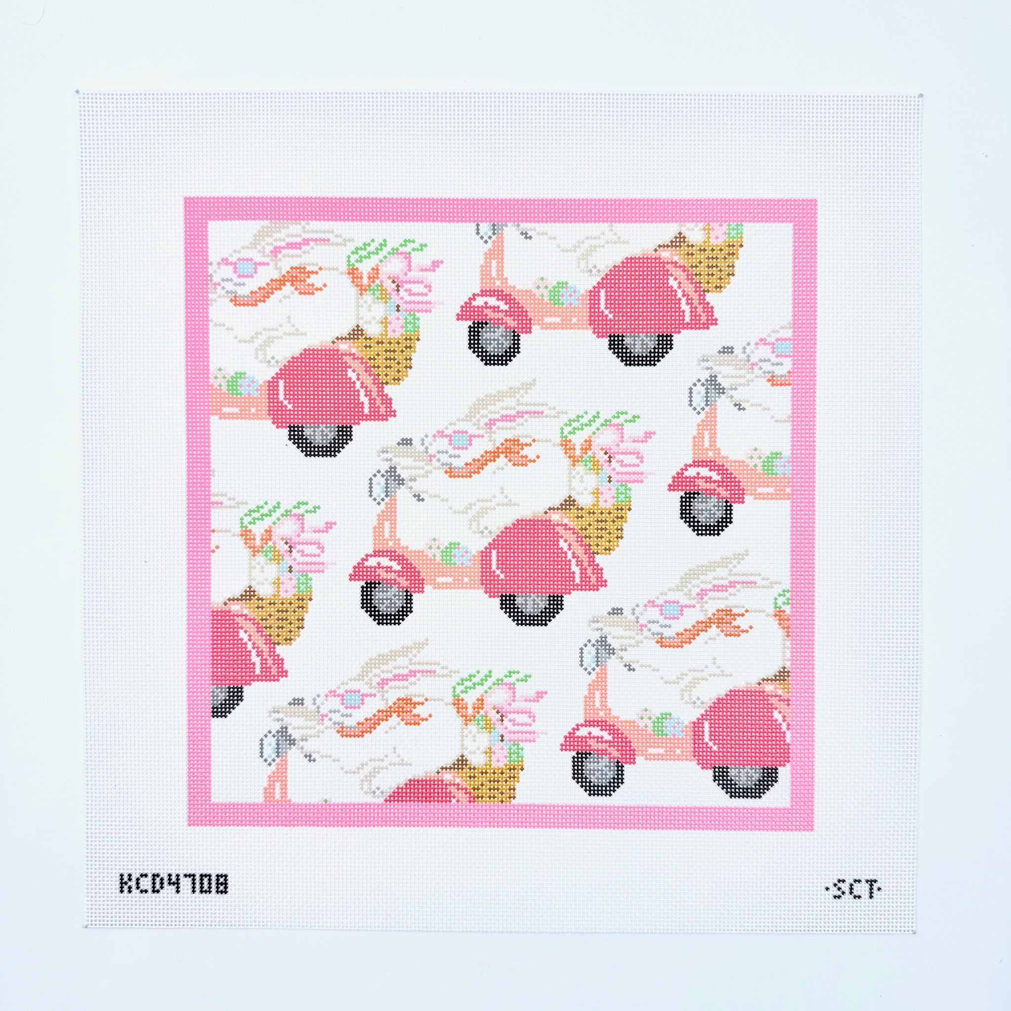 Hop to It Easter Bunny Pattern Canvas - KC Needlepoint