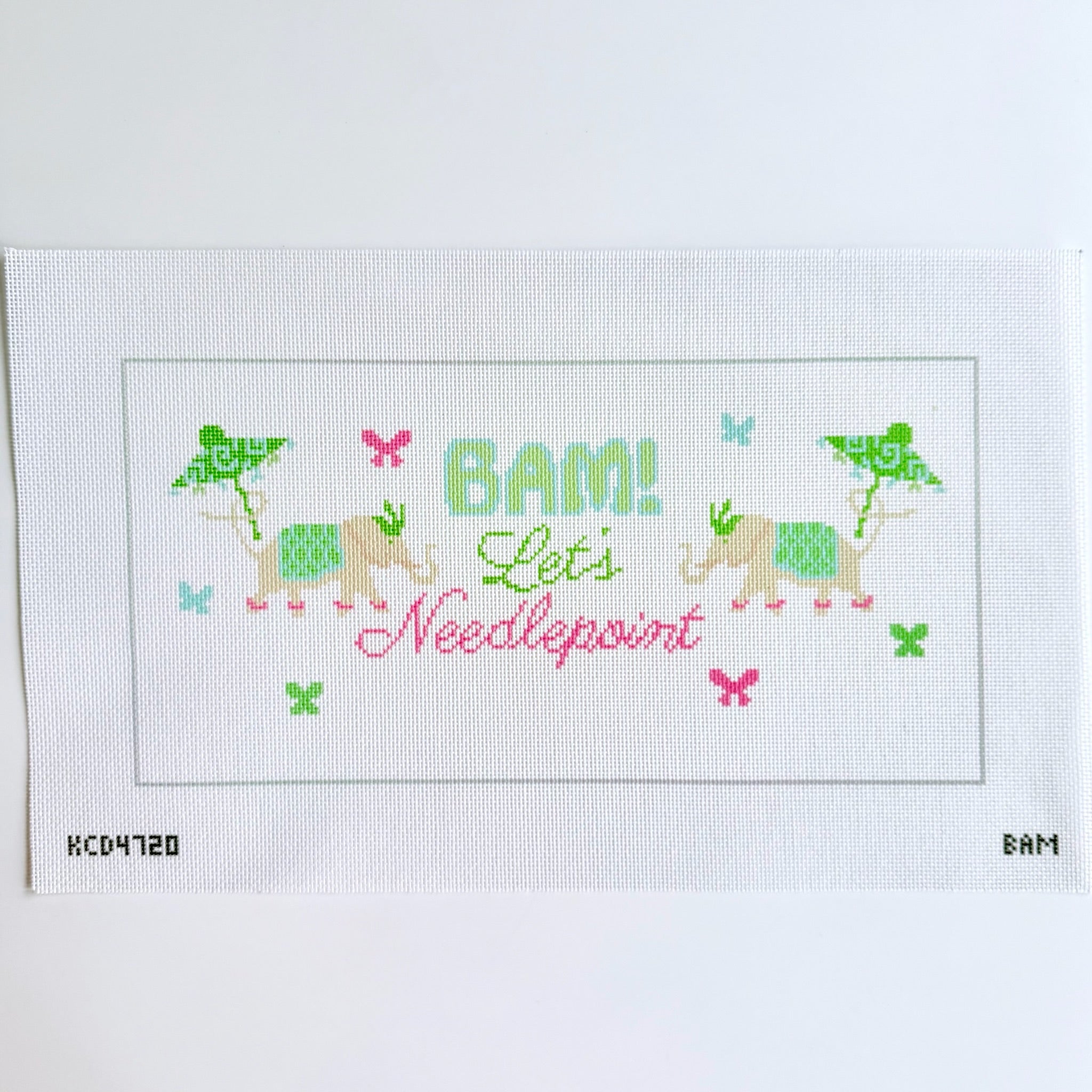 Bam Let's Needlepoint Lumbar Canvas - KC Needlepoint