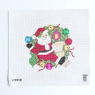Santa Ornament Wreath Canvas - KC Needlepoint
