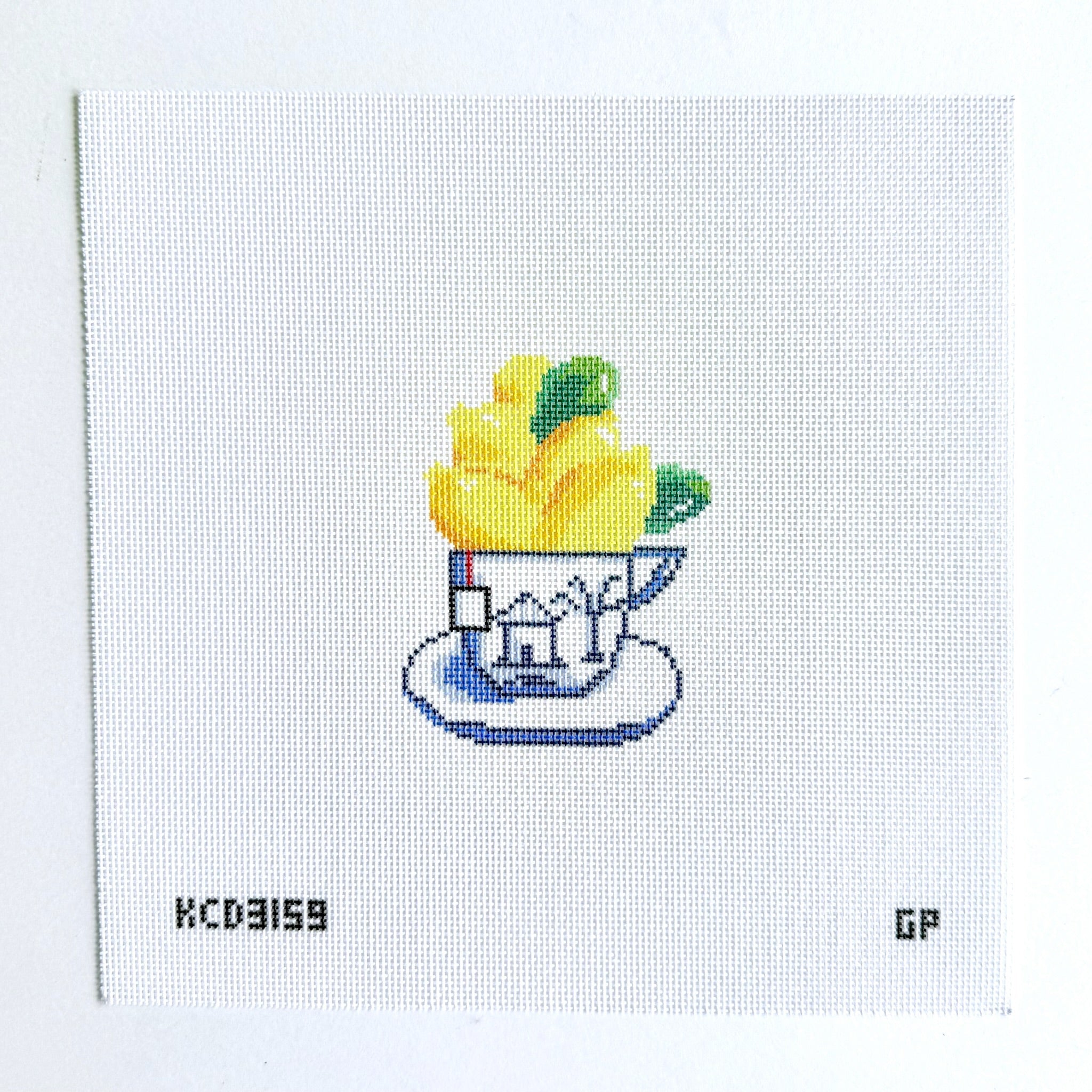 Lemon Tea Canvas - KC Needlepoint