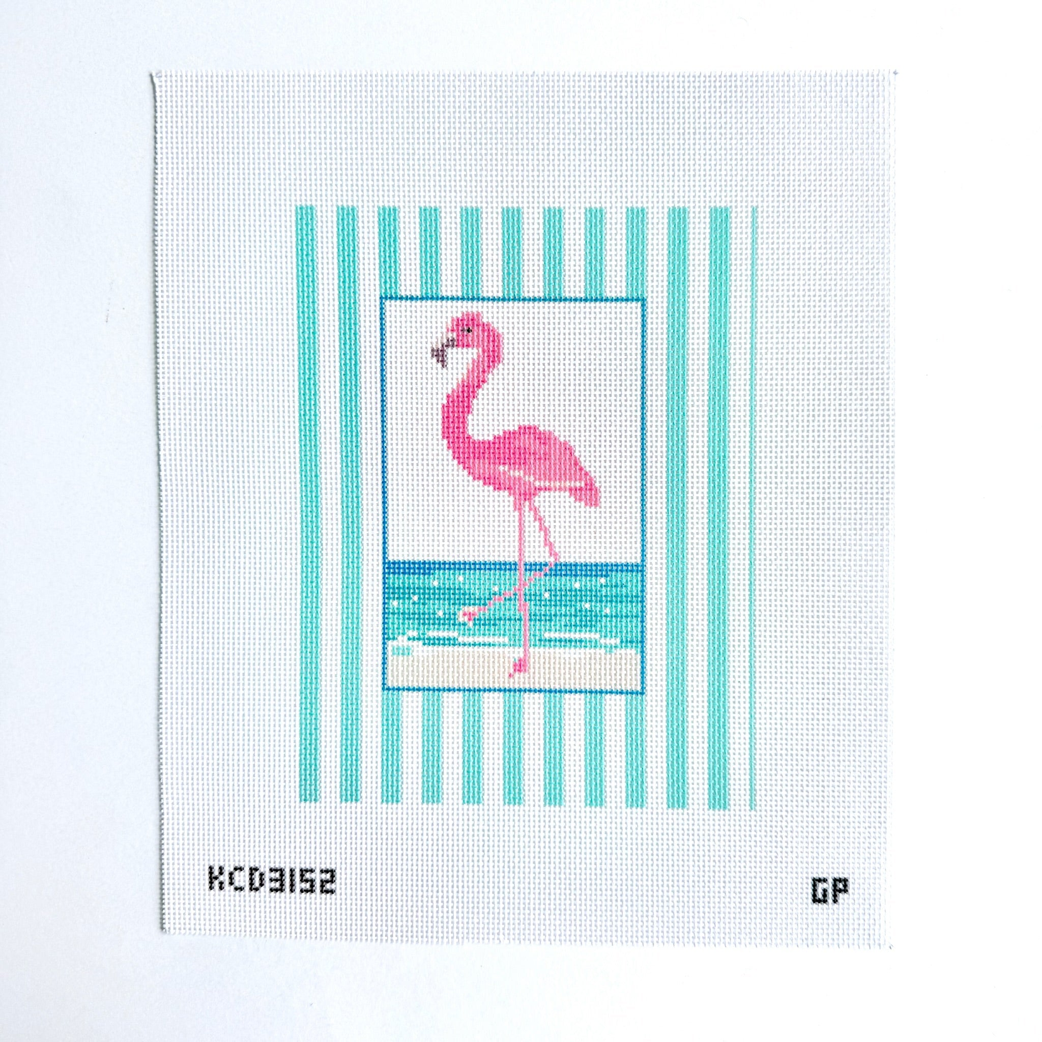 Fancy Flamingo Canvas - KC Needlepoint