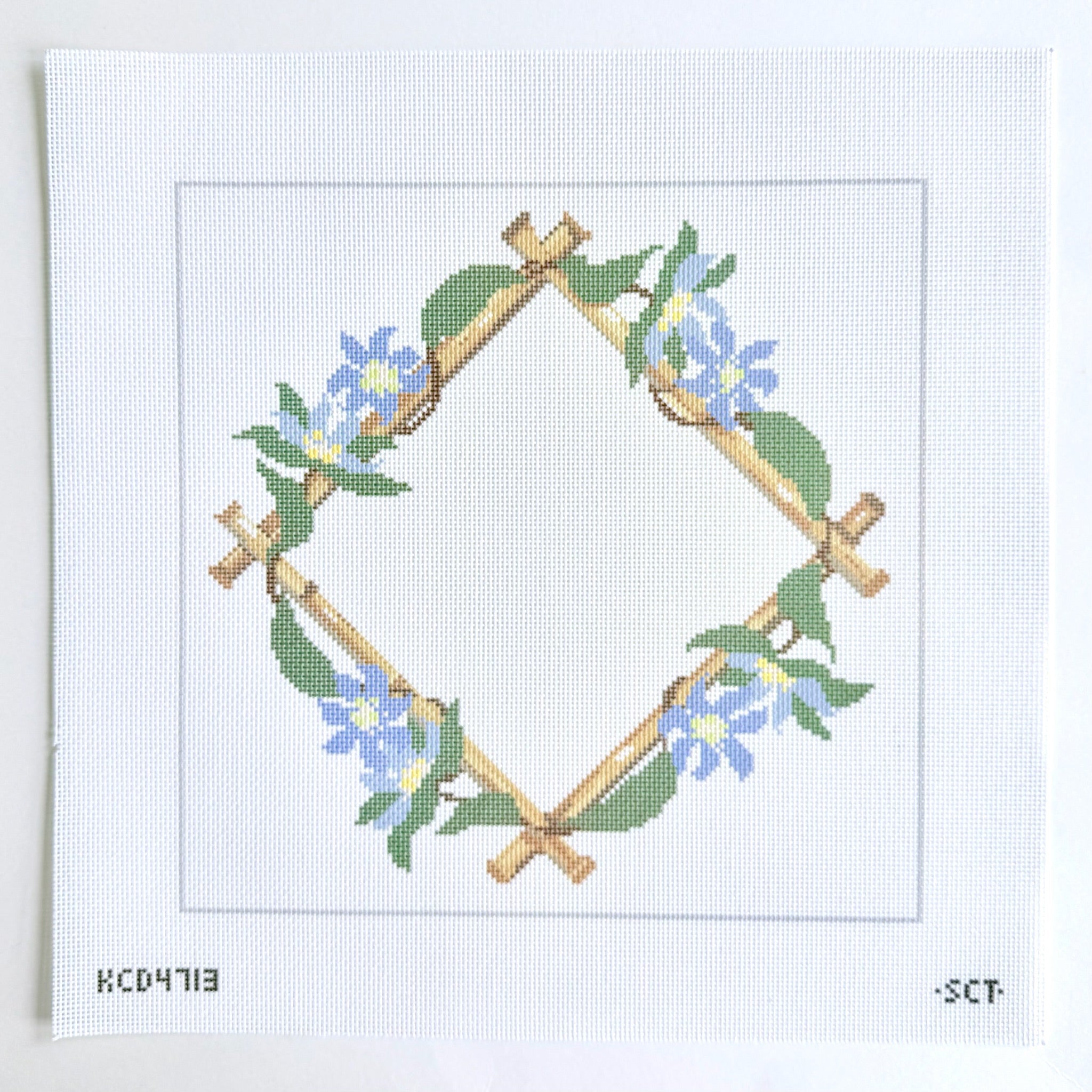 Monogram Bamboo Canvas - KC Needlepoint