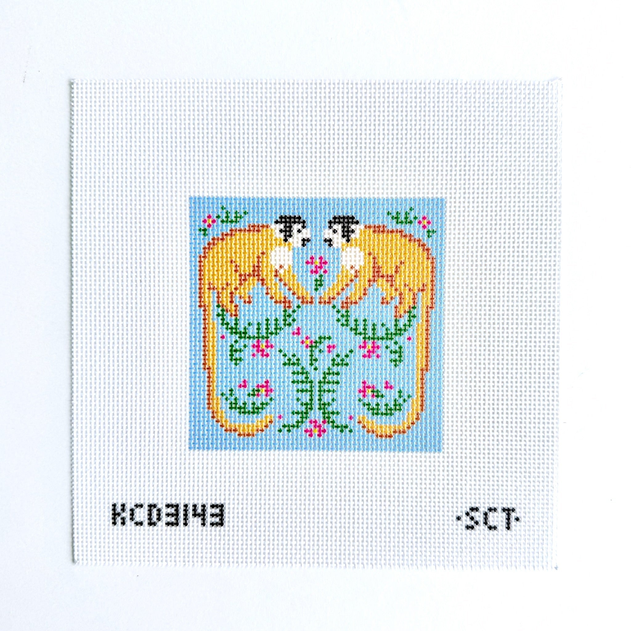 Tropical Squirrel Monkey Square Canvas - KC Needlepoint