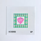 Mad for Plaid - Pink Ornament with Bow Canvas - KC Needlepoint