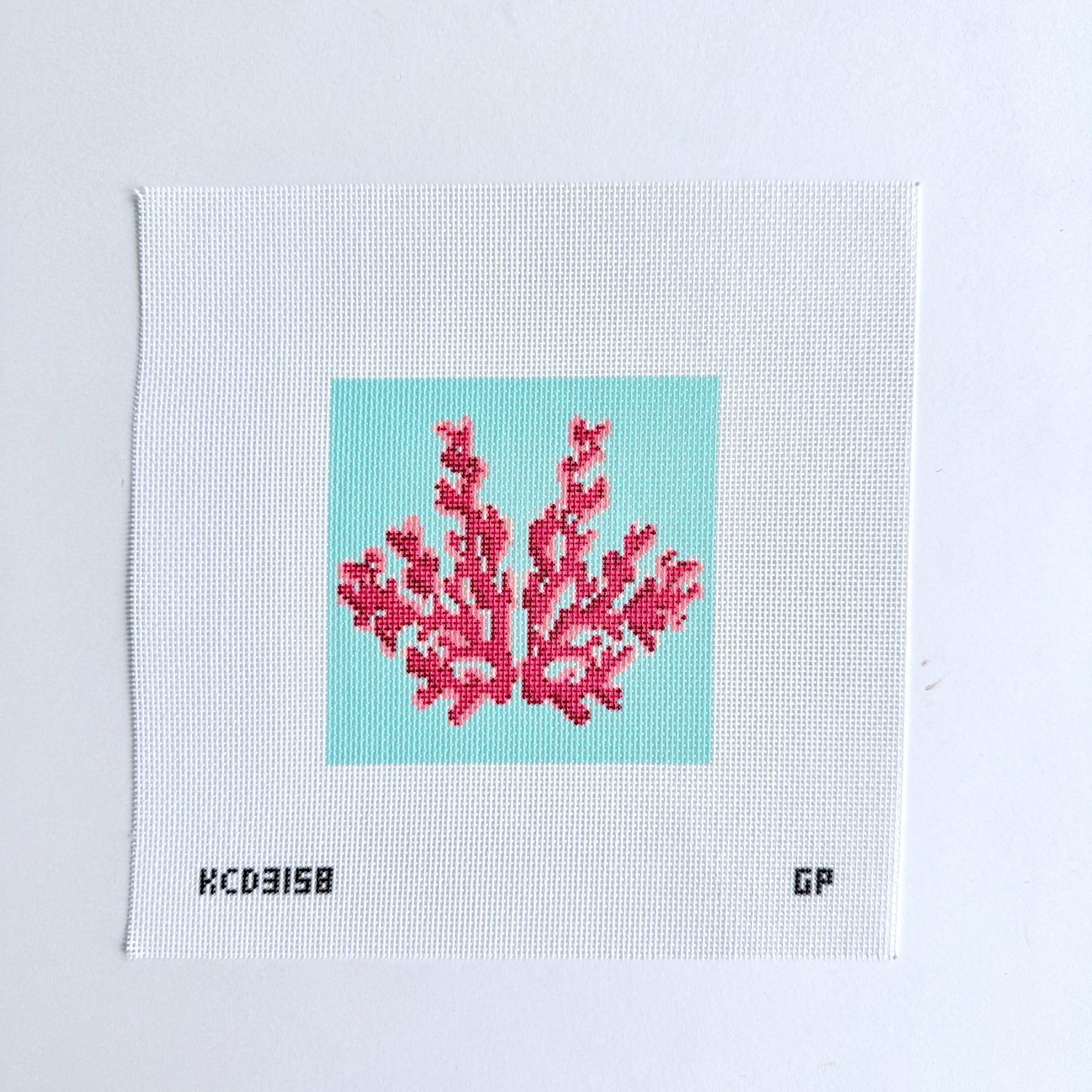 Coral Coaster Canvas - KC Needlepoint