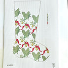Partridge Pear Ribbon Stocking Canvas - KC Needlepoint