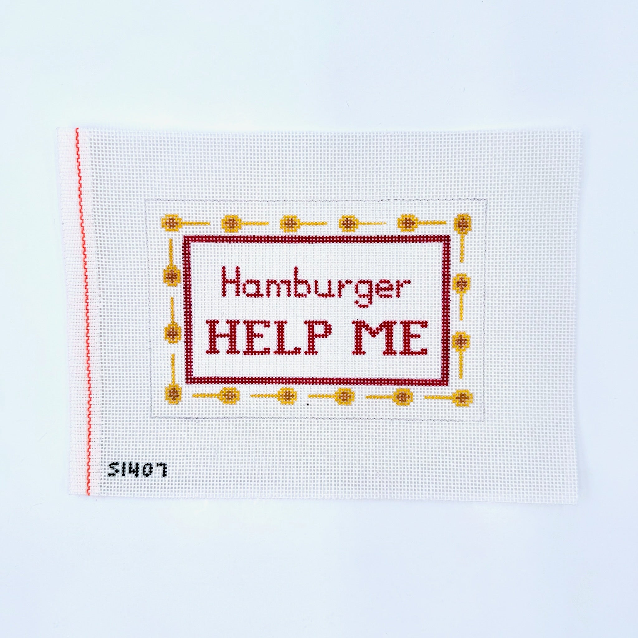 Hamburger Help Me Canvas - KC Needlepoint