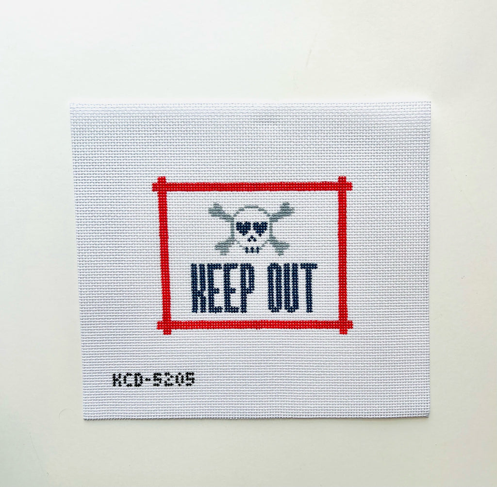 Keep Out with Heart Eyes Canvas - KC Needlepoint