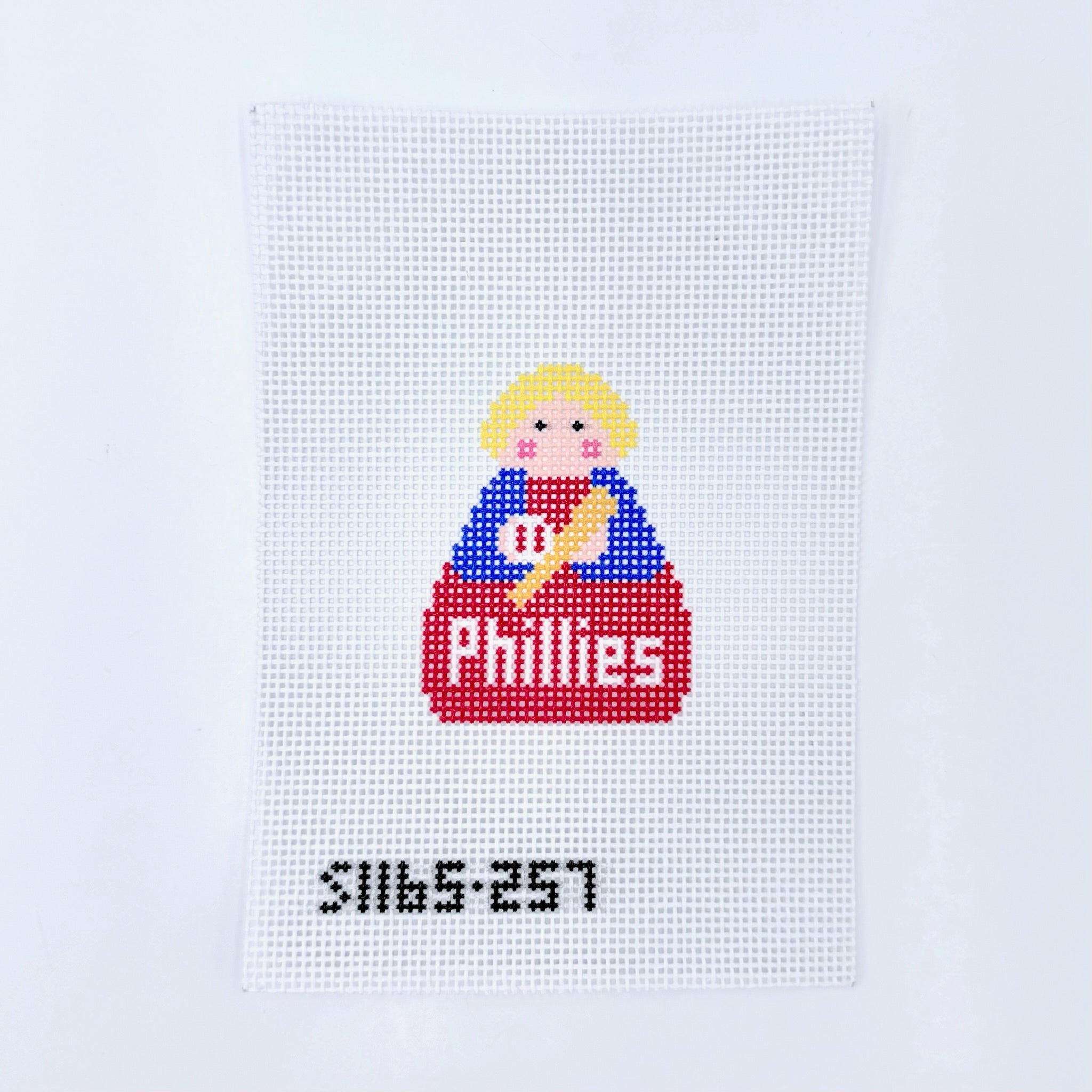 Philadelphia Baseball Angel Canvas - KC Needlepoint
