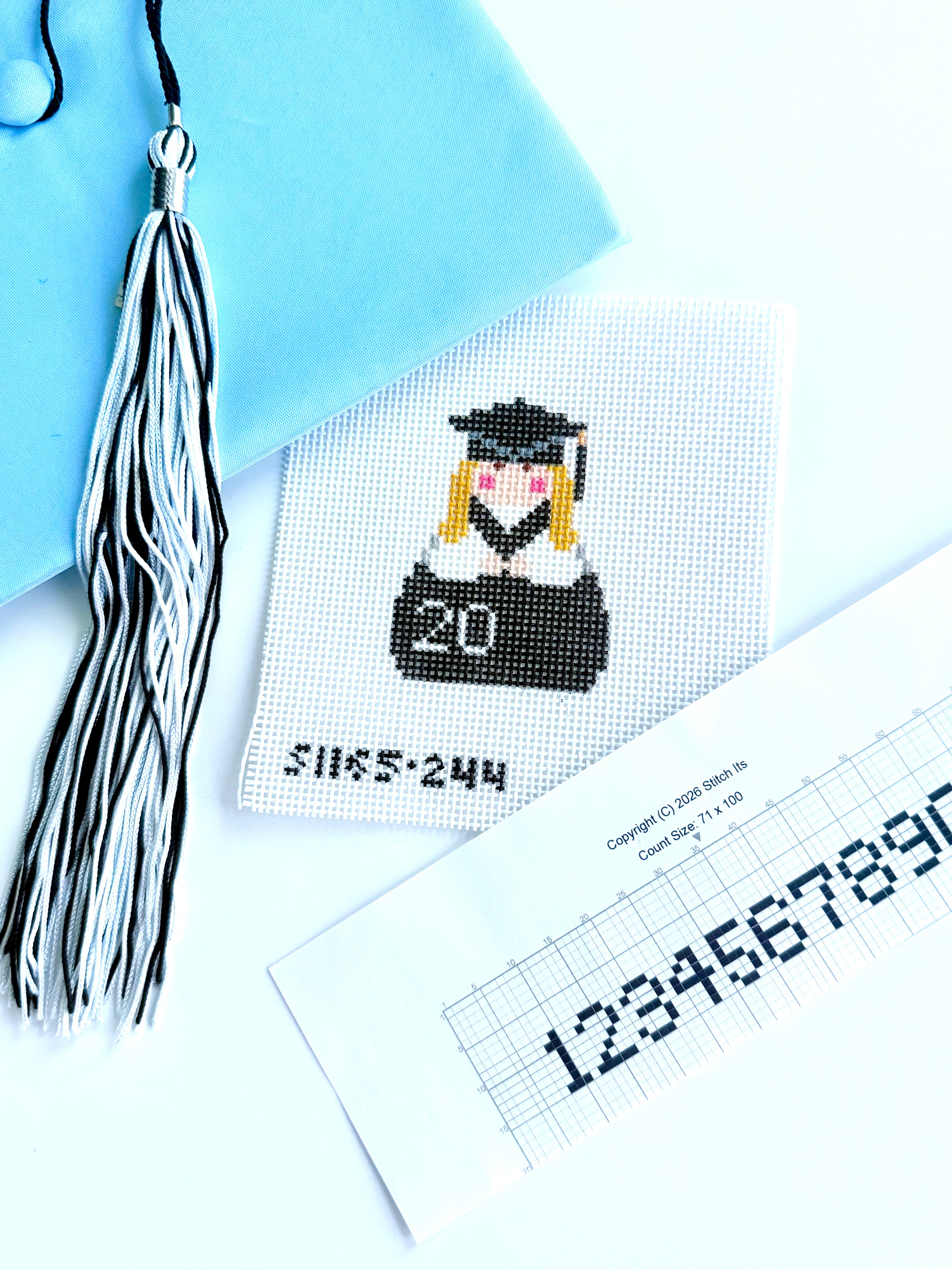 Graduation Angel Canvas - KC Needlepoint