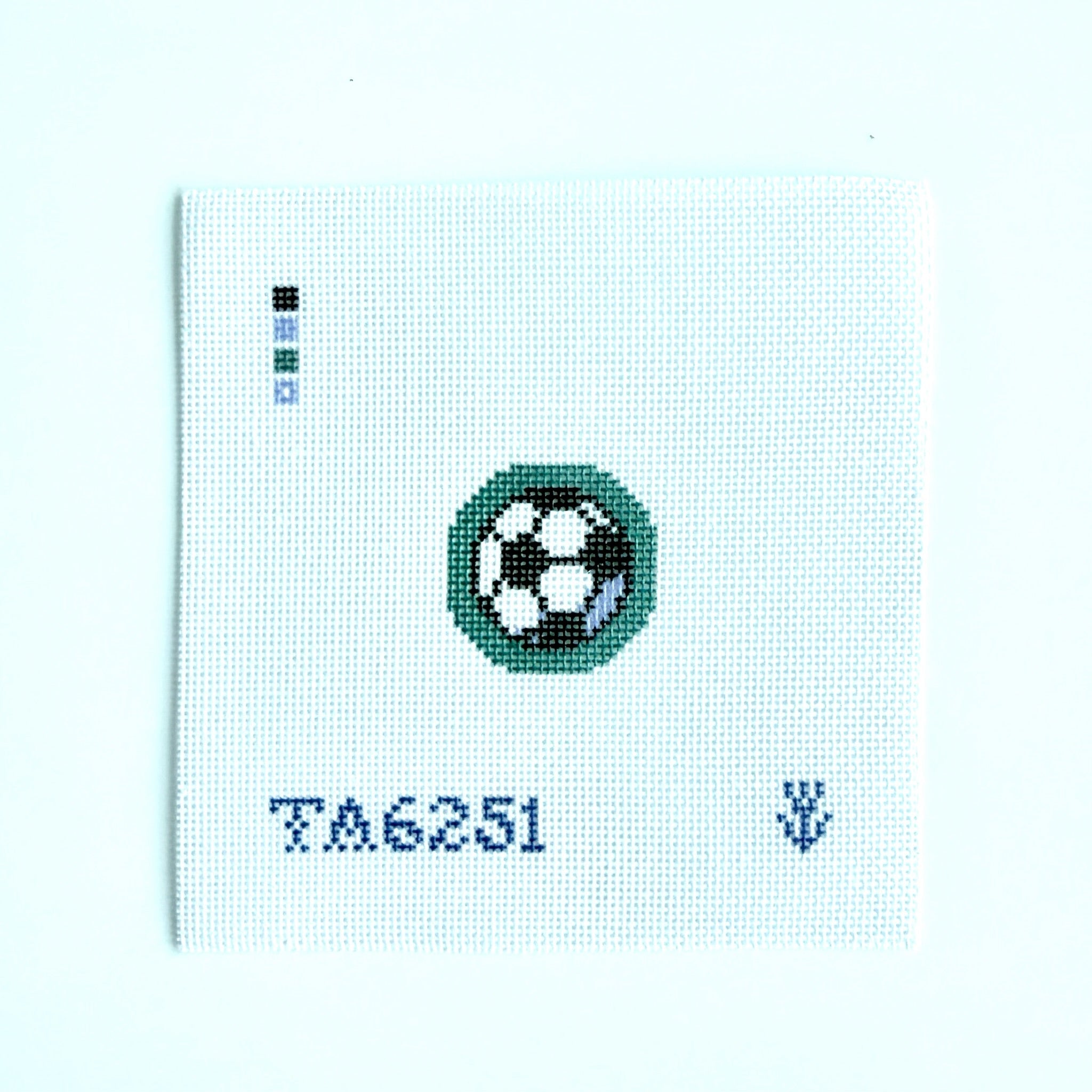 Soccer Ball Key Fob Insert Canvas - KC Needlepoint
