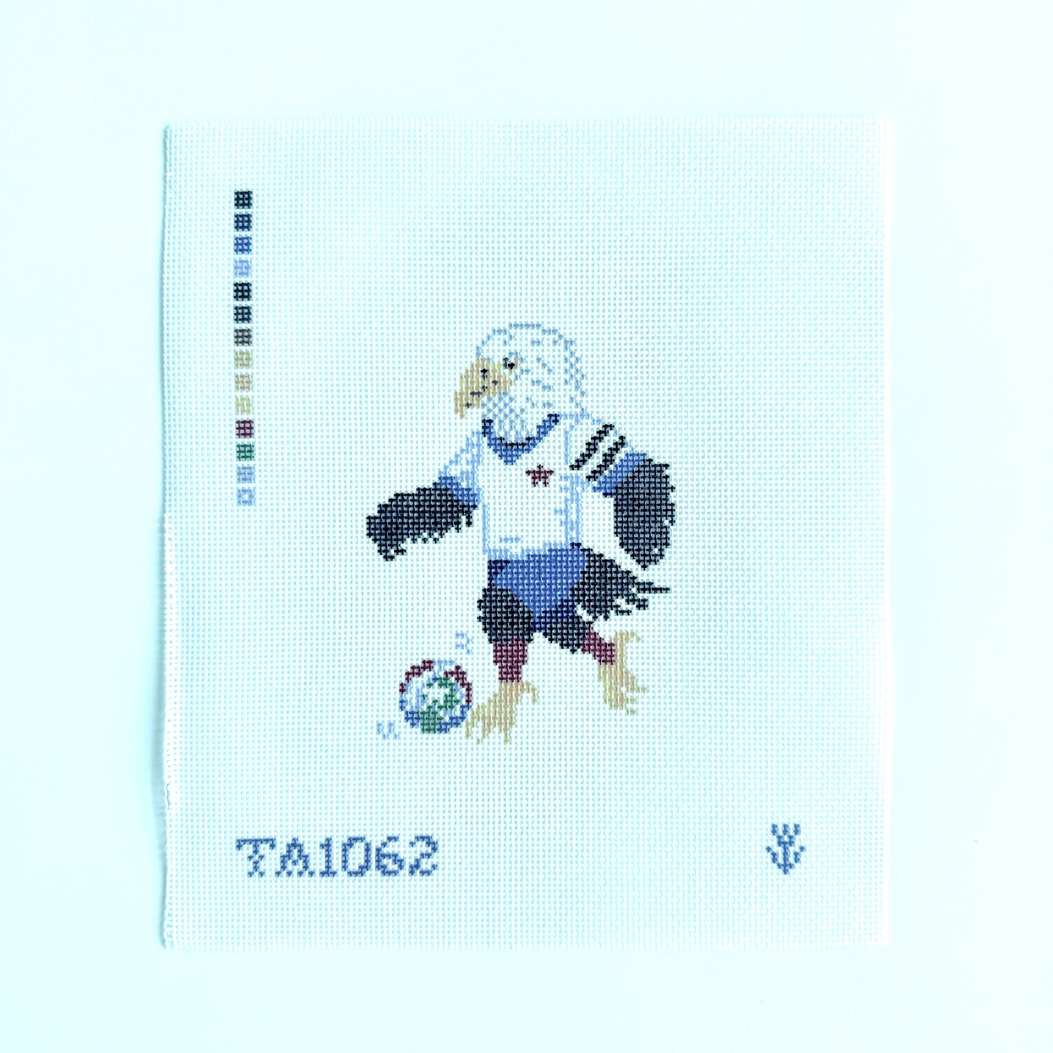 Eagle Soccer Player Canvas - KC Needlepoint
