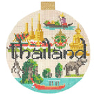Thailand Travel Round Needlepoint Canvas - KC Needlepoint