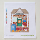 Autumn on Main St Post Office Needlepoint Canvas - KC Needlepoint