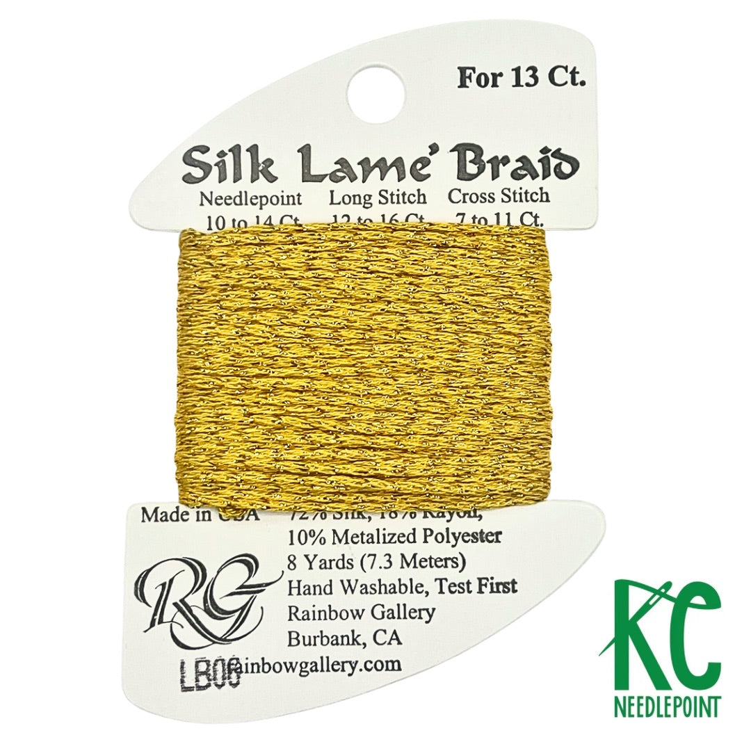 Silk Lamé Braid LB06 Gold - KC Needlepoint